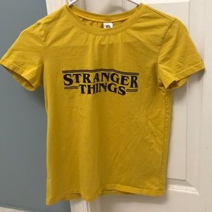 Yellow Stranger Things Tee Shirt